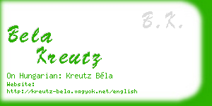 bela kreutz business card